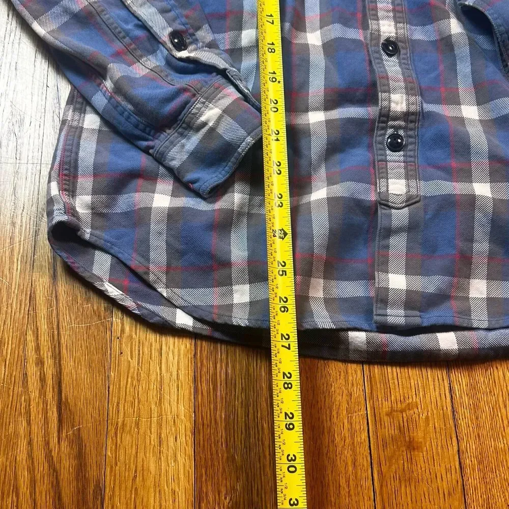 J. Crew Flannel Shirt Mens Medium Button Down‎ Plaid Cotton Outdoor Active